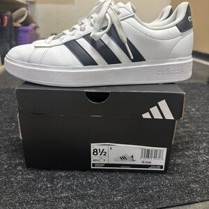 Adidas Classic White and Black Shoes